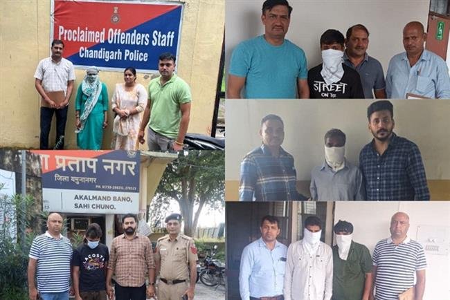 CHANDIGARH POLICE ARRESTED 7 PO AMONG FIVE IN CHEQUE BOUNCE CASES AND 2 IN STATE CASES