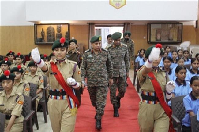 NCC GROUP COMMANDER BRIG V S CHAUHAN REVIEWS NCC TRAINING, MOTIVATES CADETS FOR EXCELLENCE AT PM SHRI SCHOOL
