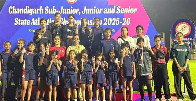 चण्डीगढ़ स्टेट एथलेटिक चैंपियनशिप 2025 में आशियाना स्नेहालय की लड़कियों ने तीन स्वर्ण सहित कुल 13 पदक जीते