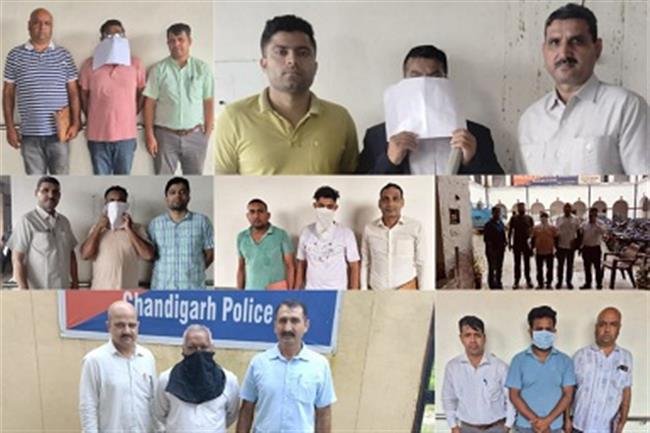 CHANDIGARH POLICE NABBED  10 PROCLAIMED OFFENDERS