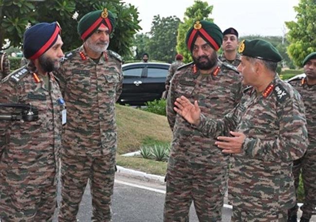 COAS DWIVEDI VISITS FORWARD AREAS, FELICITATES ARMY OFFICERS