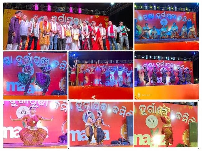 KALINGAYANA TOURYATRIKAM DANCER’S ENERGETIC PERFORMANCE AT BARAMUNDA DURGAPUJA.