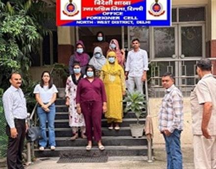 DELHI POLICE APPREHENDED TEN ILLEGAL BANGLADESHI IMMIGRANTS , 7 SMART PHONES INSTALLED WITH BANNED IMO APP RECOVERED