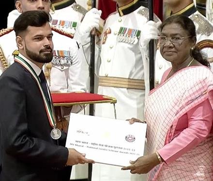 YOGESH CHAUDHARY FROM PATAUDI HONOURED WITH THE PRESIDENT’S AWARD 2025