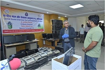CGST FARIDABAD CONDUCTS MEGA E-WASTE DISPOSAL DRIVE UNDER SPECIAL CAMPAIGN 5.0