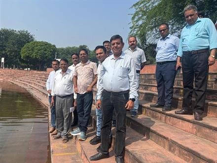 UT CHIEF ENGINEER VISIT TO REVIEW PROGRESS OF WORK FOR UPCOMING CHHATH PUJA