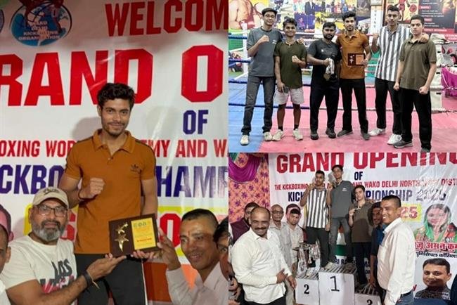 PLAYERS FROM THE OKHLA SHAHEEN BAGH MARTIAL ARTS CLUB SHOWCASED THEIR STRENGTH IN KICKBOXING COMPETITION