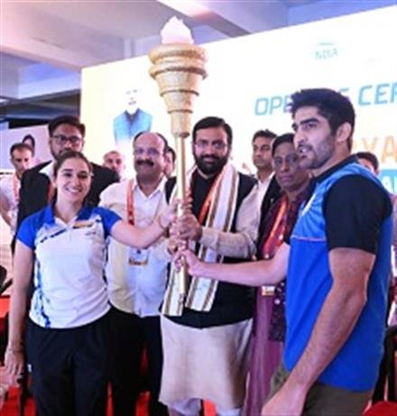 CM NAYAB SINGH SAINI INAUGURATES 27TH HARYANA STATE SPORTS FESTIVAL IN GURUGRAM