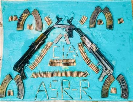 TWO AK-SERIES ASSAULT RIFLES, ONE SOPHISTICATED PISTOL RECOVERED FROM NEAR INDO-PAK BORDER IN AMRITSAR