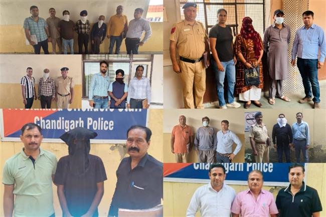 CHANDIGARH PO CELL ARRESTED 15  PROCLAIMED OFFENDERS AMONG RADHE SONI OF Hi-TECH BUILDERS