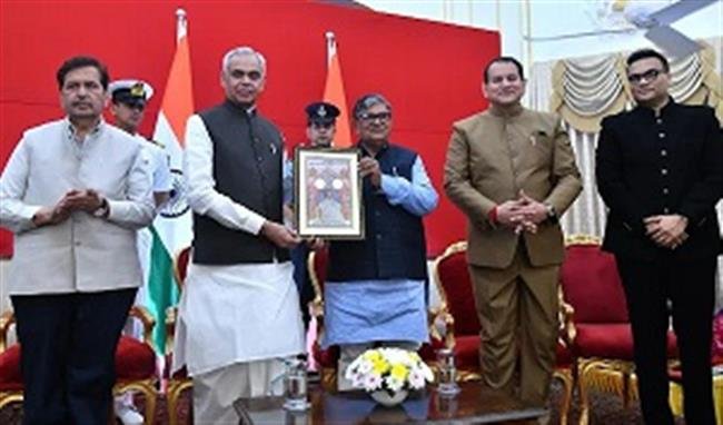 TWO GOVERNORS RELEASE POSTAL STAMP, COMMEMORATIVE COIN