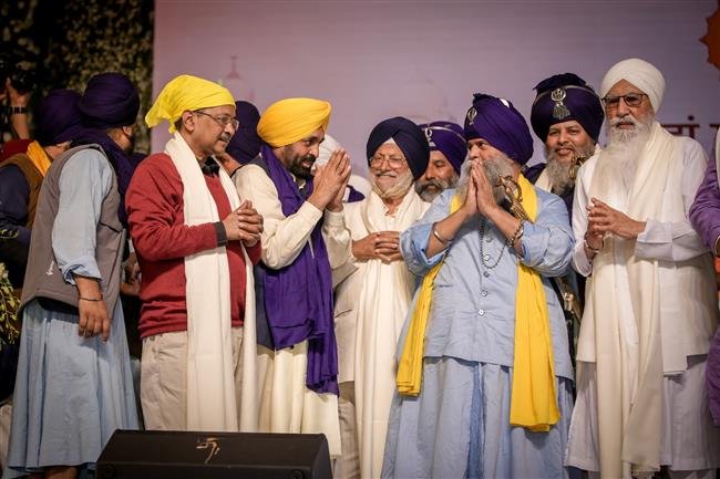 BHAGWANT MANN AND ARVIND KEJRIWAL PARTICIPATE IN STATE LEVEL EVENT TO MARK CULMINATION OF EVENTS TO MARK 350TH MARTYRDOM DAY OF SRI GURU TEGH BAHADUR JI