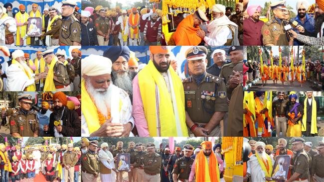 श्री गुरू तेग बहादुर जी की शहादत के 350 वर्ष पर शहीदी मार्ग यात्रा को सीआरपीपफ के जवानों ने दी सलामी