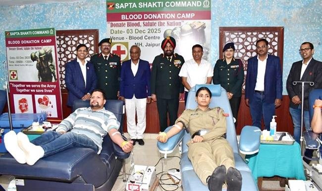 SAPTA SHAKTI COMMAND ORGANISES MEGA BLOOD DONATION CAMP
