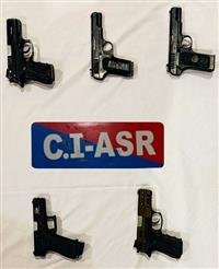 ONE LINKED TO CROSS-BORDER ARMS SMUGGLING NETWORK HELD WITH FIVE PISTOLS