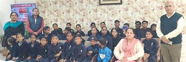 SPECIAL CHILDREN OF PRAYAS SCHOOL VISIT DC OFFICE
