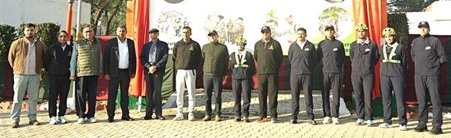 SOUTH WESTERN COMMAND FLAGS OFF CYCLE RALLY  FROM ASAFWALA WAR MEMORIAL