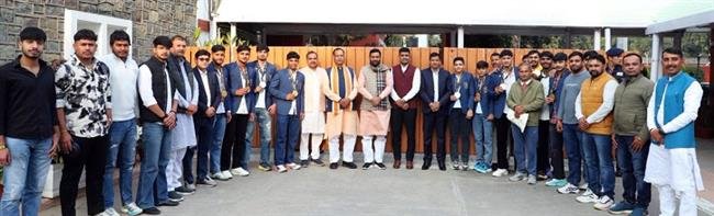 CM NAYAB SINGH SAINI FELICITATES GOLD MEDAL–WINNING KABADDI PLAYERS OF ASIAN YOUTH GAMES