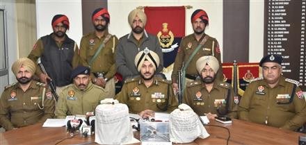 CROSS-BORDER SMUGGLING CARTEL BUSTED IN AMRITSAR; THREE HELD WITH 4.5KG HEROIN, ONE PISTOL