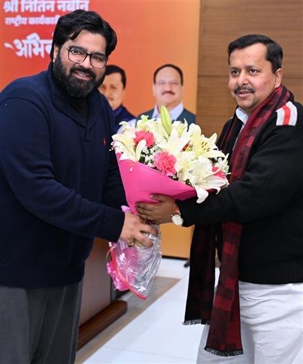 RAJYA SABHA MP SHRI KARTIKEYA SHARMA MEETS SHRI NITIN NABIN IN NEW DELHI
