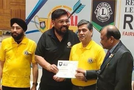 NARINDER CHANGIA GETS TRAINING FROM REGIONAL LIONS LEADERSHIP INSTITUTE