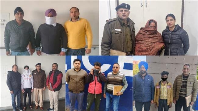 CHANDIGARH POLICE PO CELL NABS FIVE PROCLAIMED OFFENDERS