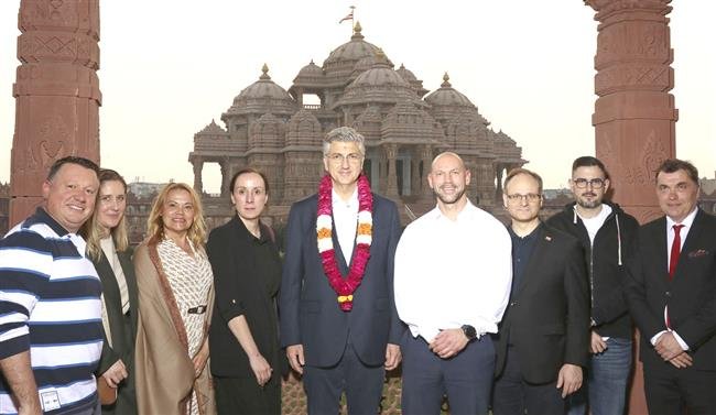 CROATIAN PRIME MINISTER REACHED SWAMINARAYAN AKSHARDHAM, DELHI