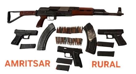 TWO LINKED TO ISI-BACKED ARMED SMUGGLING MODULE HELD IN AMRITSAR; AK-47 RIFLE AMONG FOUR WEAPONS RECOVERED